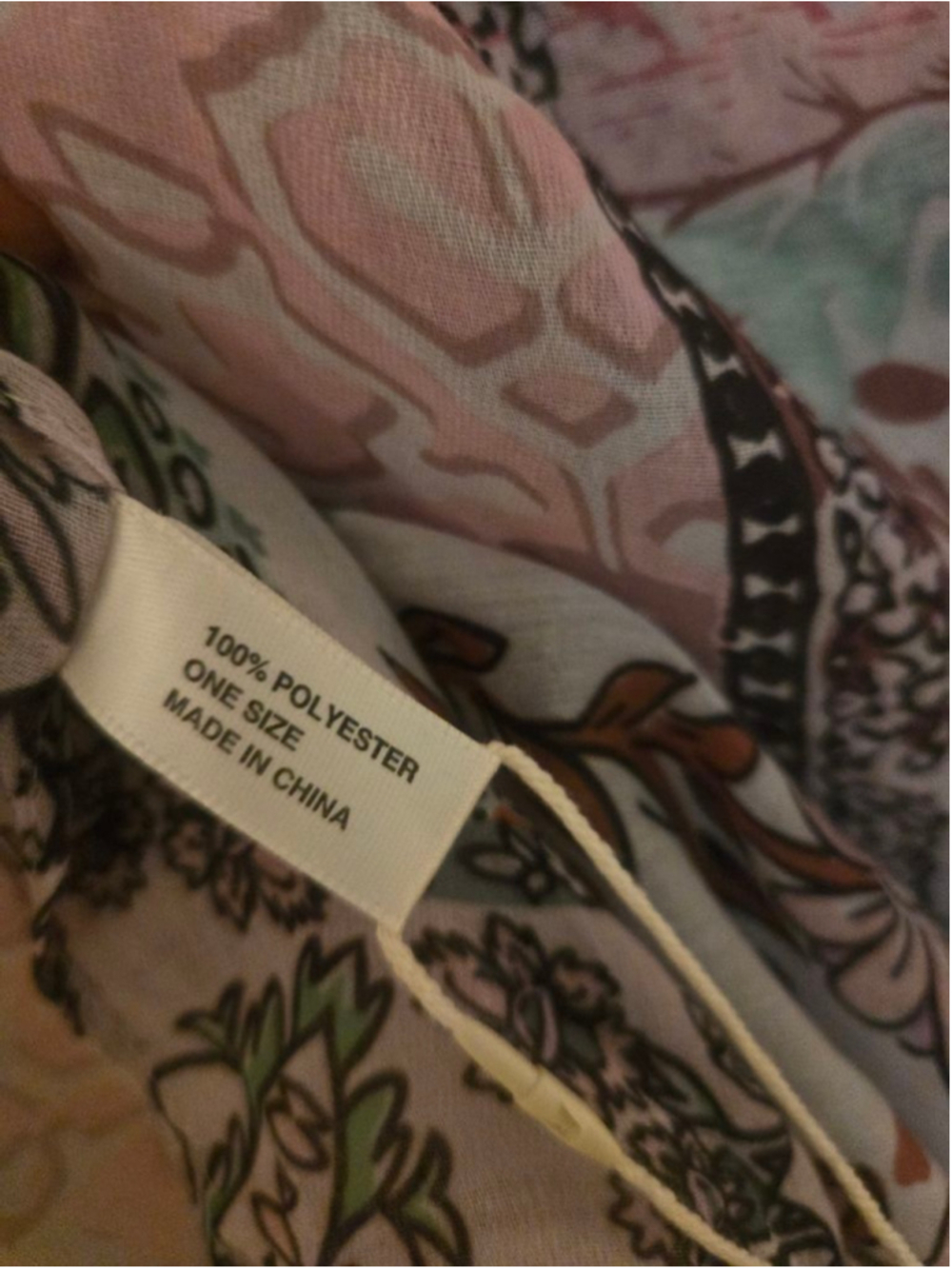 Women's Styliné Pink Floral Paisley One Size kimono - Picture 3 of 3